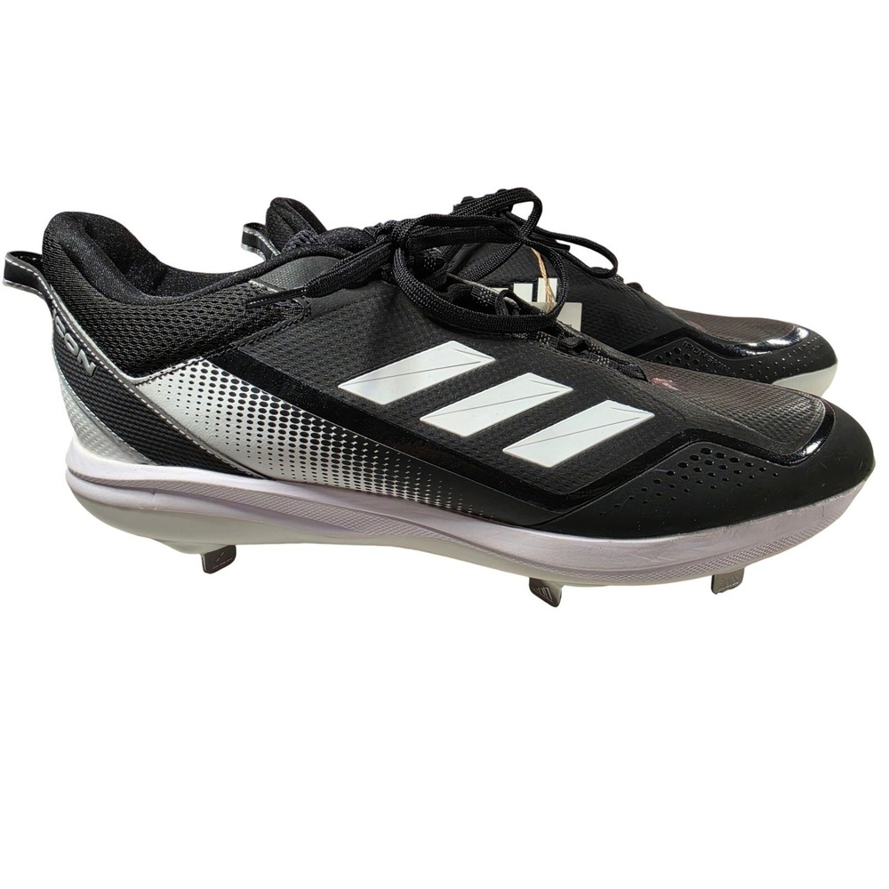 Adidas Icon 7 Mens Baseball Cleats Black White Metal Spikes FZ1558 Size 16
